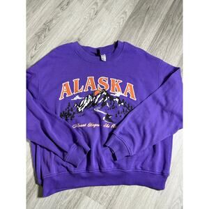 H&M purple crewneck sweater